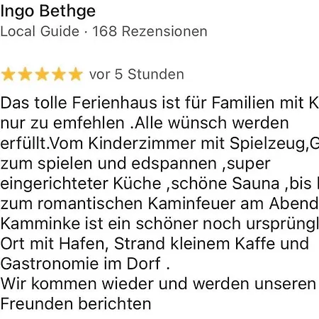 Ferienhaus 500m Zum - Achterland - Sauna, Kamin, Wlan Und Ein Großer Garten